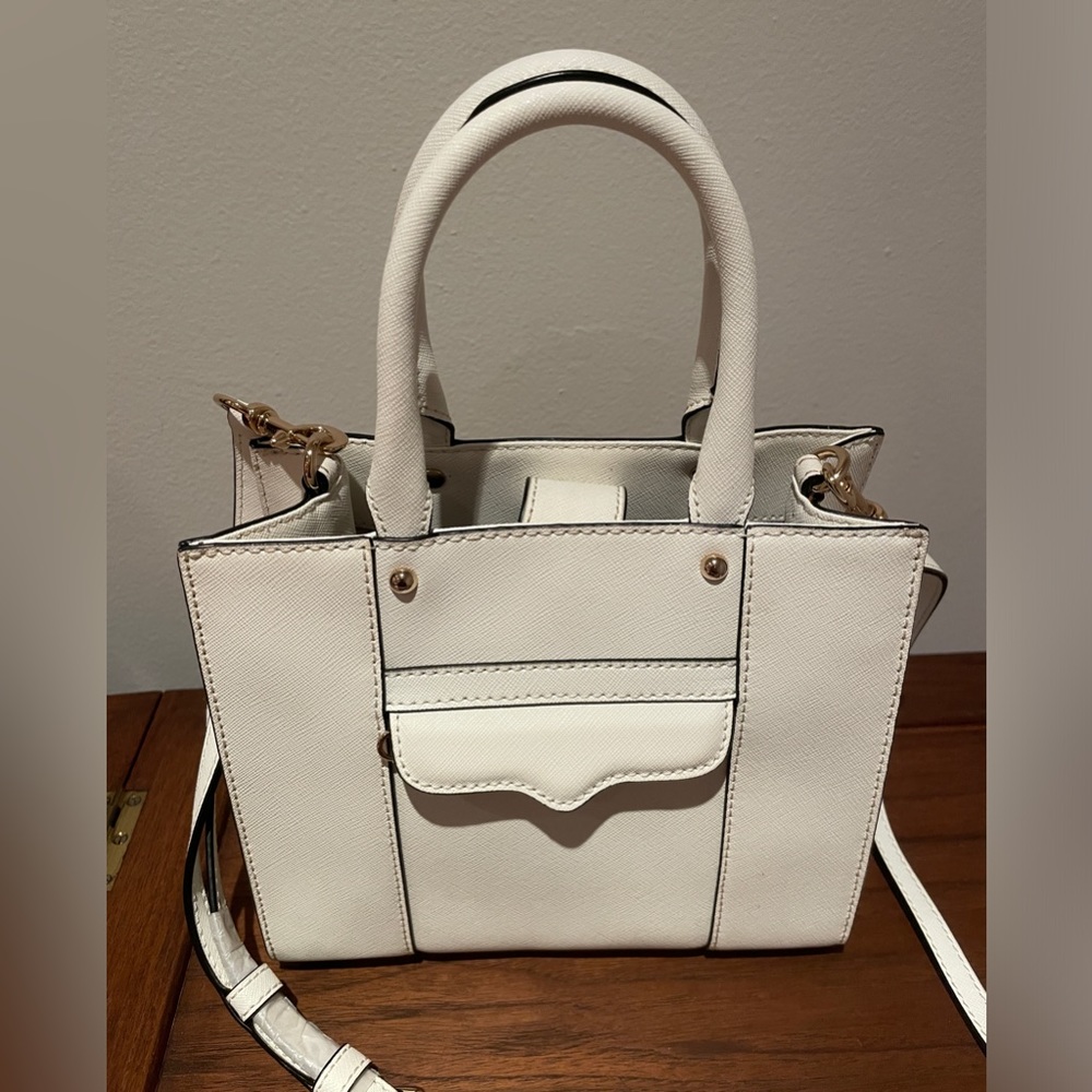 REBECCA MINKOFF White “Mab Tote Mini” Purse